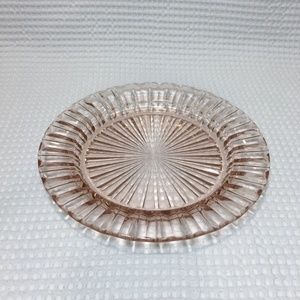 Pink Glass Plate - Vintage